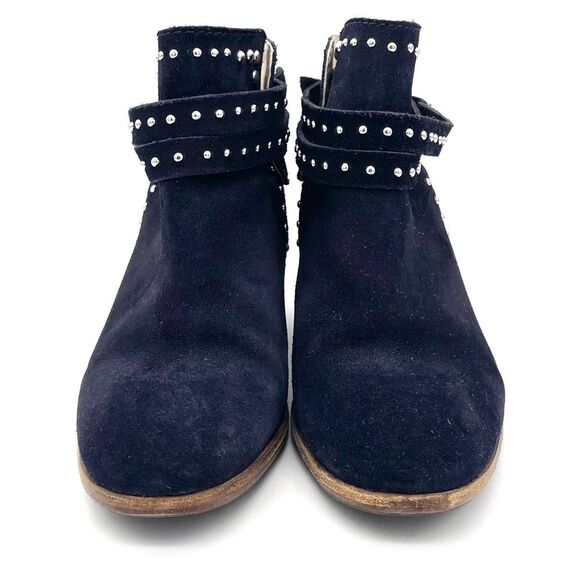 Boden Keira Studded Ankle Booties Ink Dark Navy Suede Women’s Size 38 EU | 7 US - Picture 9 of 16
